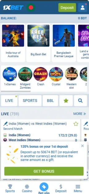 1xBet app download APK